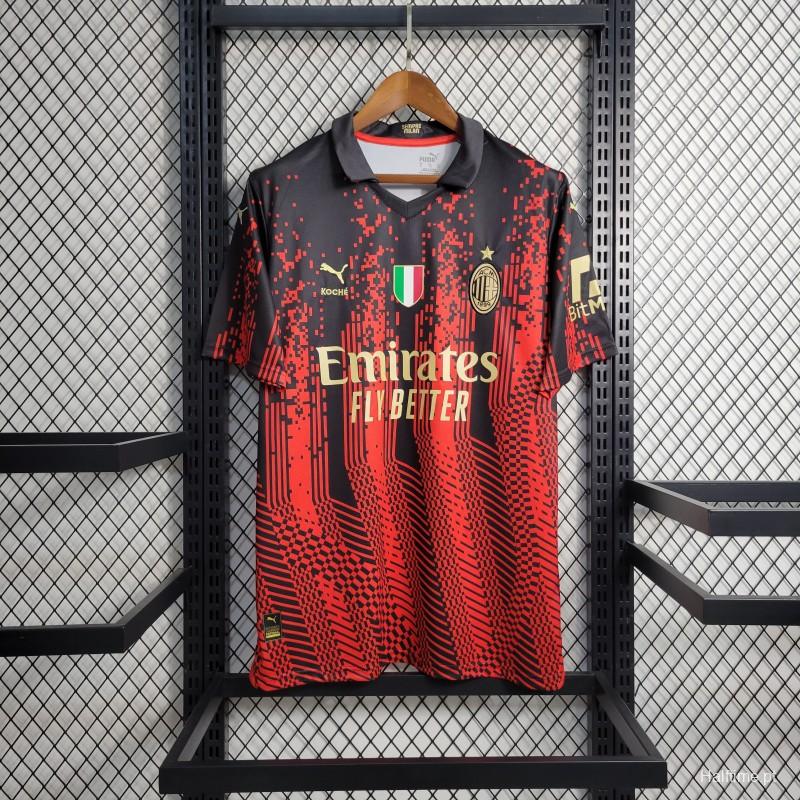 22/23 AC Milan Forth Black Red Jersey