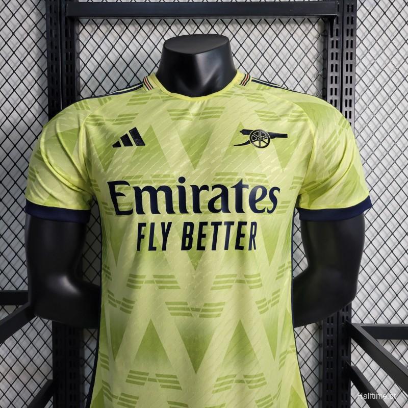 Player Version 23-24 Arsenal Away Yellow Jersey