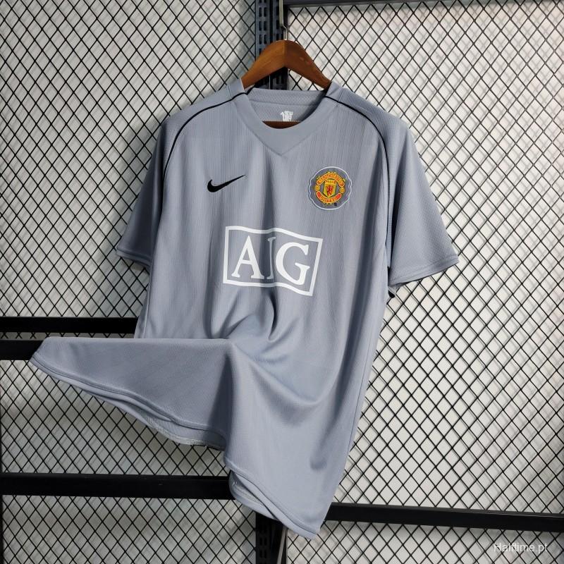 Retro 07-08 Manchester United Gray Goalkeeper Jersey