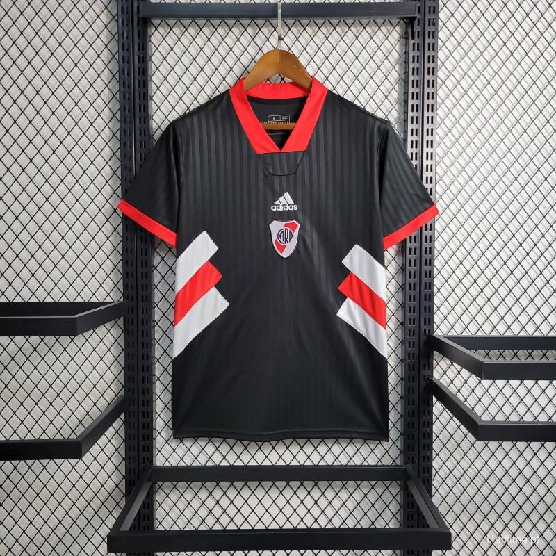 23-24 River Plate Icon Black Jersey With Embroidery Logo