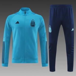 2023 Argentina Blue Full Zipper Jacket +Pants