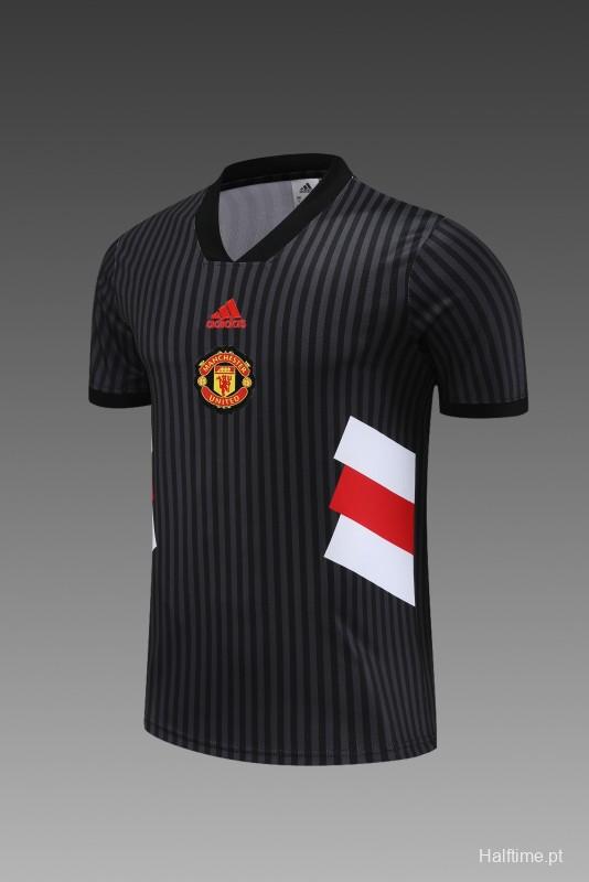 23 24 Manchester United Black Remake Icon Short Sleeve+Shorts