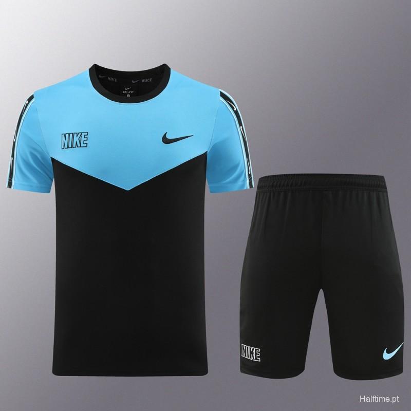 23/24 NIKE Black/Blue Short Sleeve Jersey+Pants