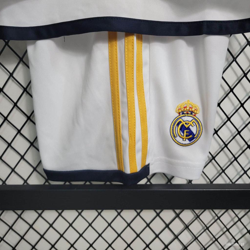 23/24 Kids Real Madrid Home Long Sleeve Jersey