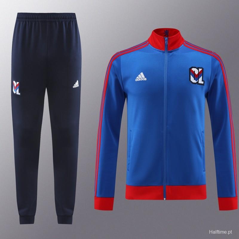 23/24 Olympique Lyonnais Blue Lyon Blue Full Zipper Jacket+Pants