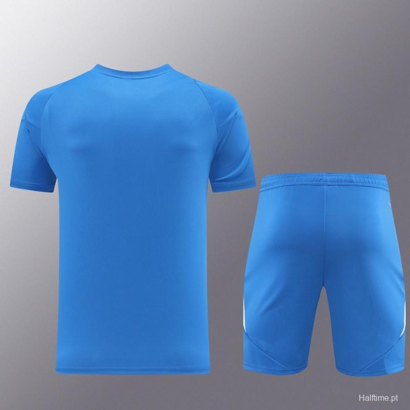 2024 Adidas Blue Short Sleeve Jersey+Shorts