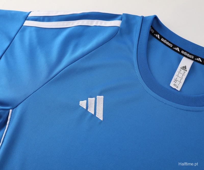 2024 Adidas Blue Short Sleeve Jersey+Shorts