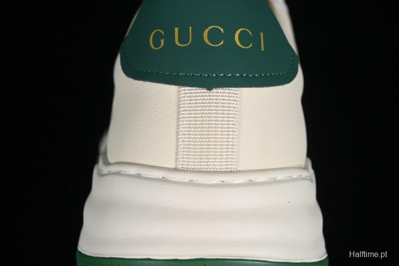 Gucci Chunky B Screener GG Casual Sneakers in Beige and Ebony GG Canvas with Leather Trim - 9Y9209666