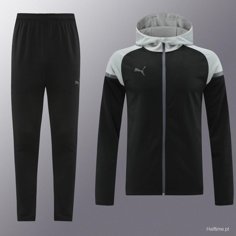 2024 Puma Black/Grey Full Zipper Jacket +Long Pants