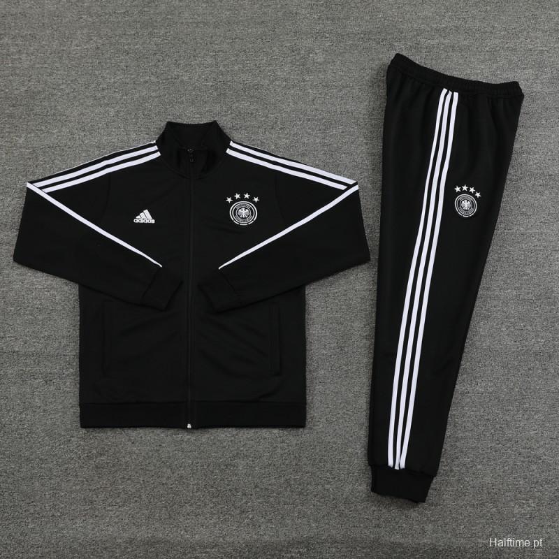 2024 Germany Black Full Zipper Jacket +Long Pants