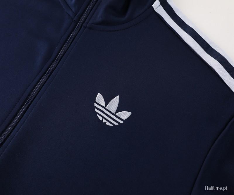 24/25 Adidas Original Navy Full Zipper Jacket +Long Pants