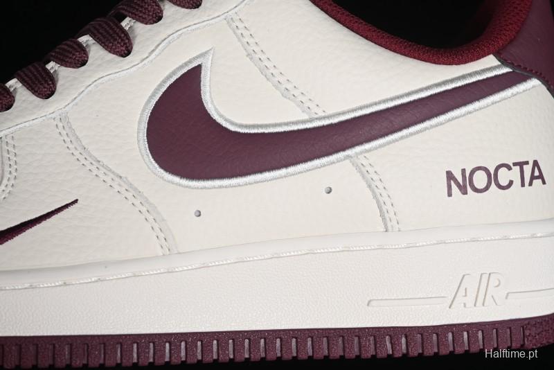 Nike Nocta x Nike Air Force 1 '07 Low Casual Sneakers with 3M Reflective Details and Full-Length Air Cushion - NO0224-022