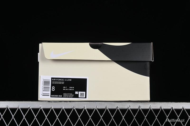 Nike Vlone x Air Force 1 '07 Low Collaboration Wine Red Casual Sneakers - AA5360-010