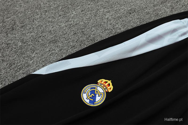 24/25 Real Madrid White Special Half Zipper Jacket+Long Pants