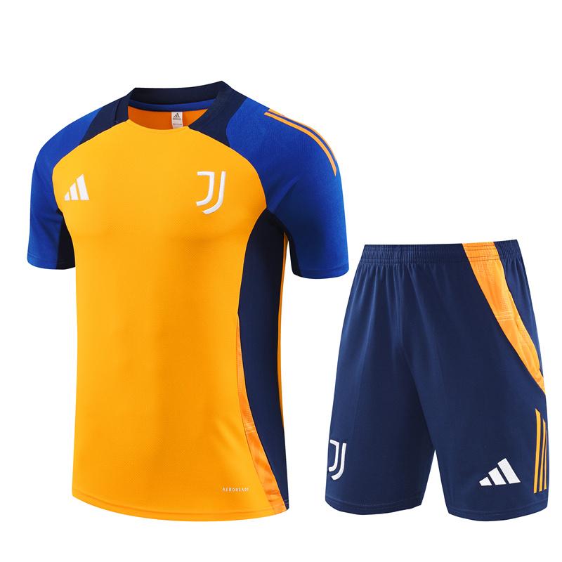 24/25 Juventus Orange/Navy Short Sleeve Jersey+Shorts