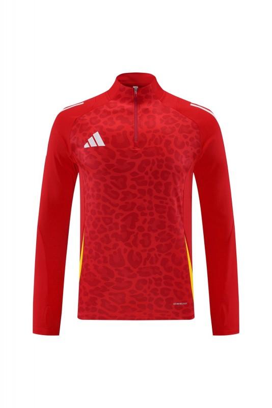 2024 Adidas Red Half Zipper Jacket+Long Pants