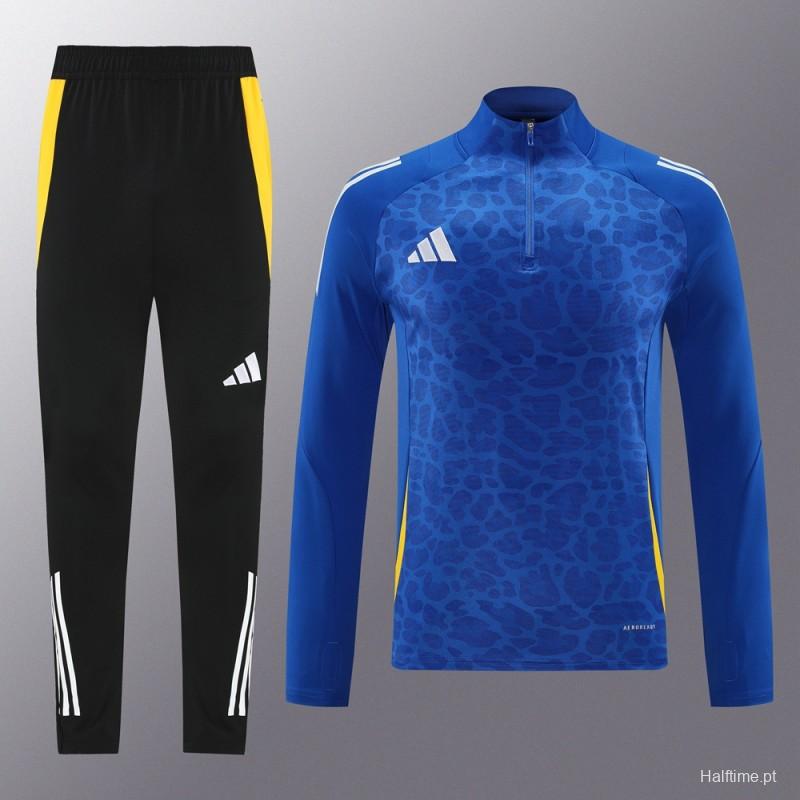 2024 Adidas Blue Half Zipper Jacket+Long Pants