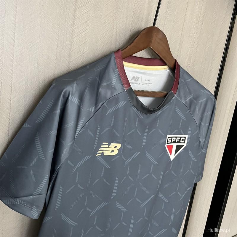 25/26 Sao Paulo Training Jersey Grey Jersey S-XXXXL