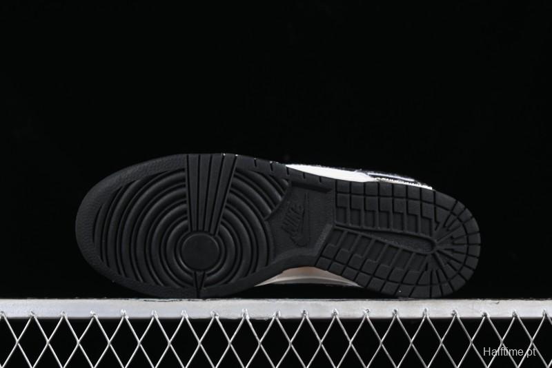 Nike SB Dunk Low LV Collaboration - Black Denim Off-White Black Swoosh Anniversary Custom Low-Top Casual Skate Shoes - DJ2024-009