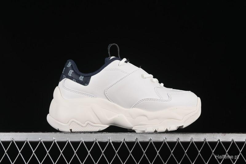 New York Yankees MLB Bigball Chunky Denim Monogram Platform Sneakers - 3ASHBDM4N43NYS