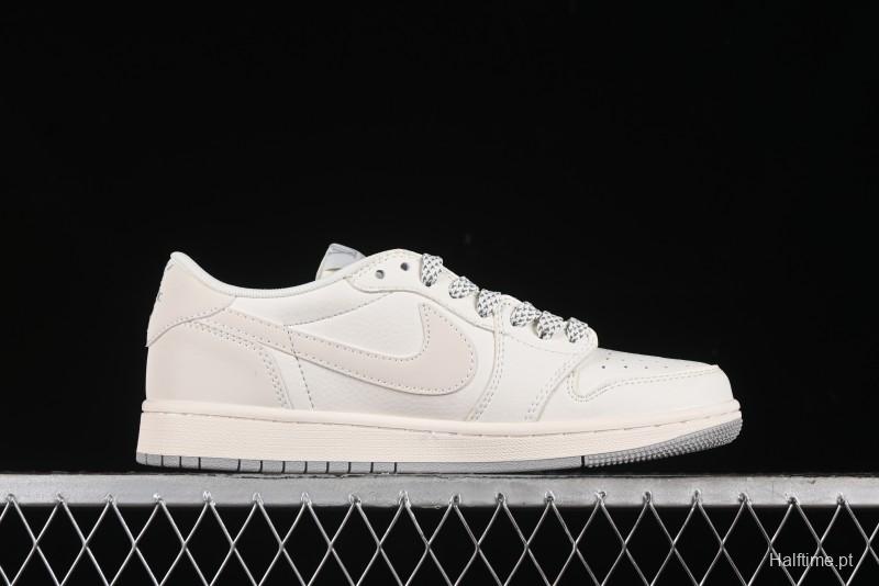 Nike Travis Scott x Fragment Design x Air Jordan 1 Low OG SP AJ1 LV Collaboration - XZ1268-002