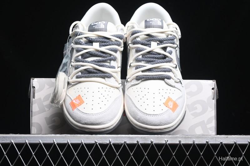 Nike SB Dunk Low The North Face Supreme Collaboration Strap Patch Grey Hook Low-Top Casual Skate Shoes - YX5066-253