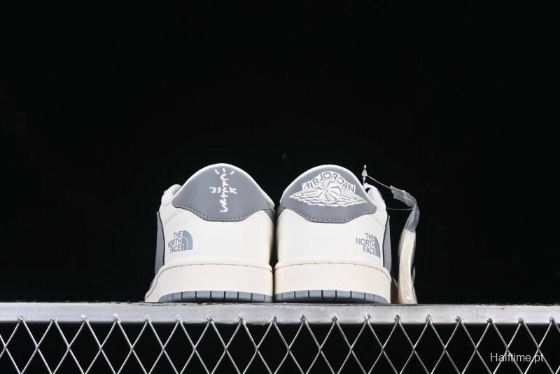 Nike Travis Scott x Fragment Design x Air Jordan 1 Low OG SP AJ1 Retro Sneakers with Unique Collaboration Details - XZ5158-002