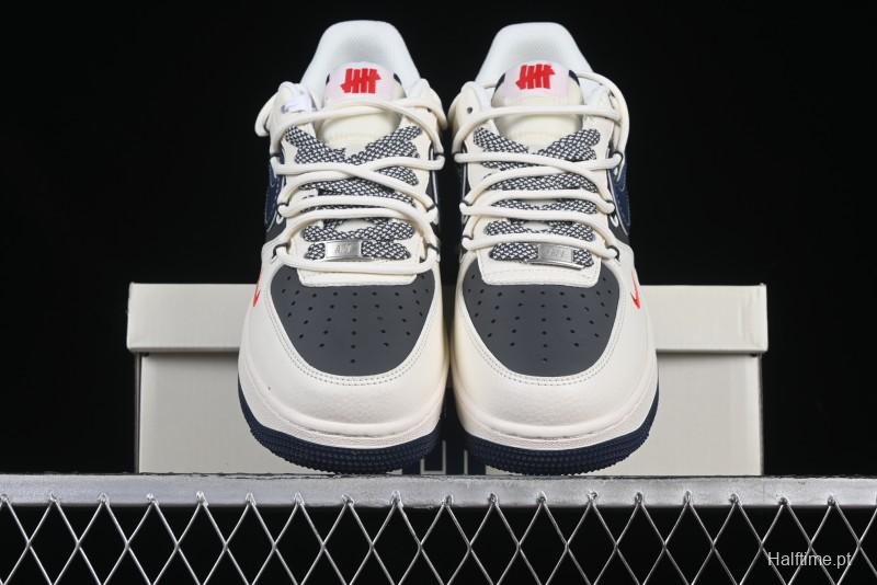 Nike Air Force 1 '07 Low UN Collaboration White Blue Lace-Up Casual Sneakers - SJ1198-103