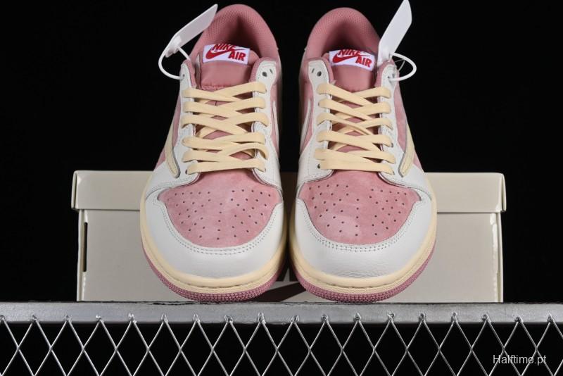 Nike Travis Scott x Air Jordan 1 Low OG AJ1 Reverse Swoosh Sneakers - DM7866-600