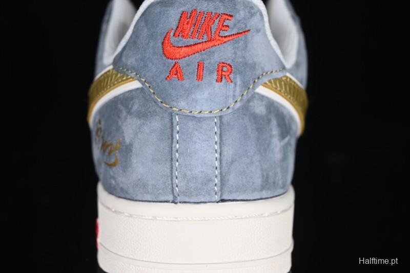 Nike Air Force 1 '07 Low Year of the Snake Limited Edition Golden Snake Scale Low-Top Casual Sneakers - XZ2025-688