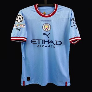 22/23 Manchester City Home Haaland Chamipion Final Jersey