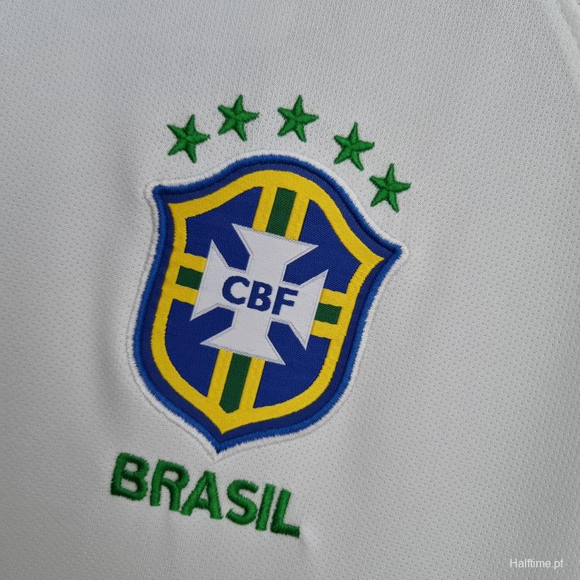 Retro 2019 Brazil Away White Jersey