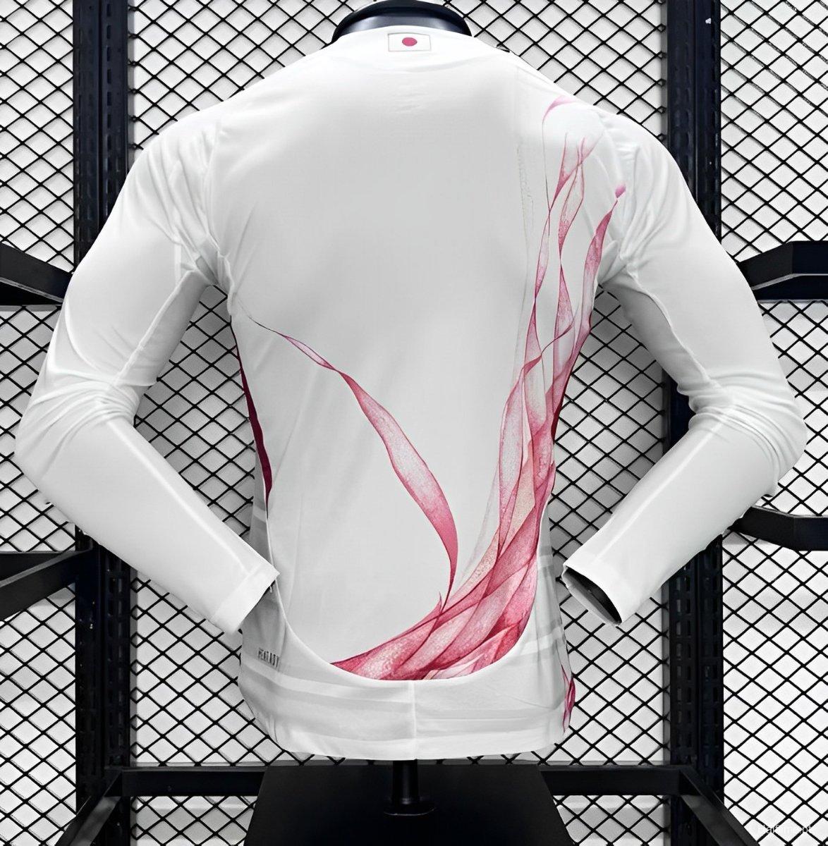 Player Version 2024 Japan Away White Long Sleeve Jersey