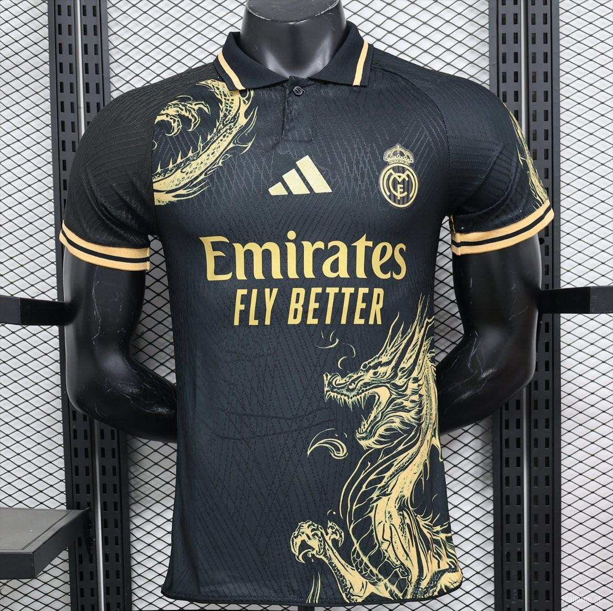 Player Version 24/25 Real Madrid Black/Golden Specail Jersey